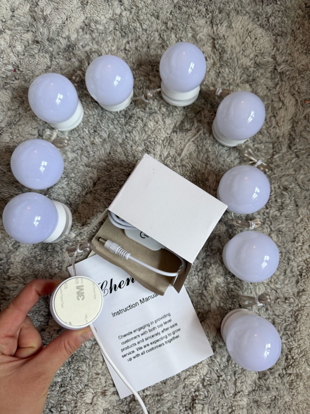 White LED Vanity String Lights - Picture 2 of 5